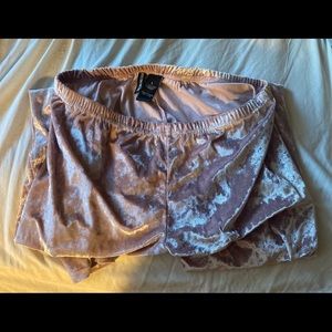 Pink Velour leggings Size L